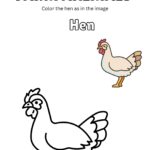 farm animal coloring worksheet for homeschooling kids.