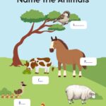 A friendly cow, pig, and chicken standing together in a sunny green pasture with a red barn in the background.