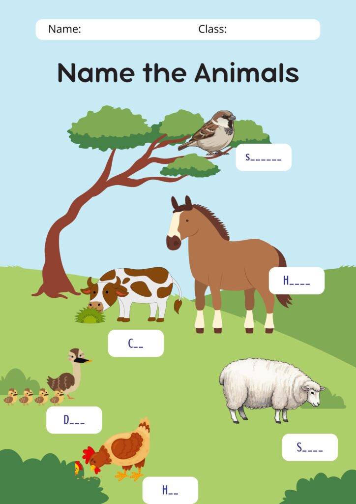 A friendly cow, pig, and chicken standing together in a sunny green pasture with a red barn in the background.