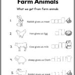 Best farm animal product worksheet is design for homeschooling and preschool kids