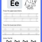 letter e worksheet for homeschooling kids